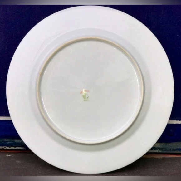 Early 1900s Antique HAND PAINTED NIPPON  Gold Trim Floral Bird Salad Plate - Picture 4 of 10